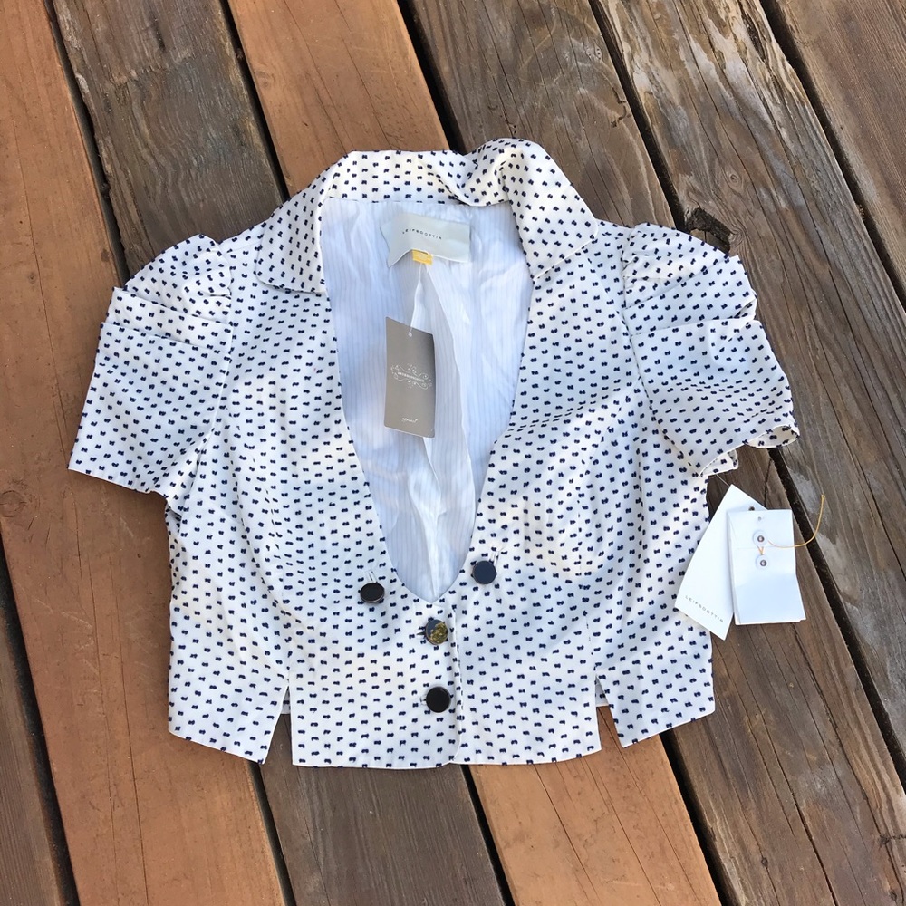 NWT Anthropology Leifsdottir Scoop Cropped Blazer